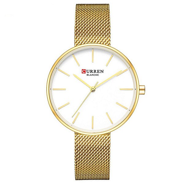 Relógio Feminino Curren Analógico C9042L - Dourado