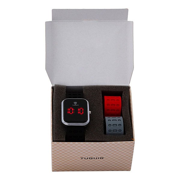 Kit Relógio e Pulseira Unissex Tuguir Digital TG110 - Preto