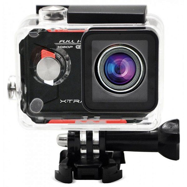 Câmera de Ação XTRAX Evo FULL HD 12MP WiFi Tela LCD 1.5" Lente Fish eye 170º