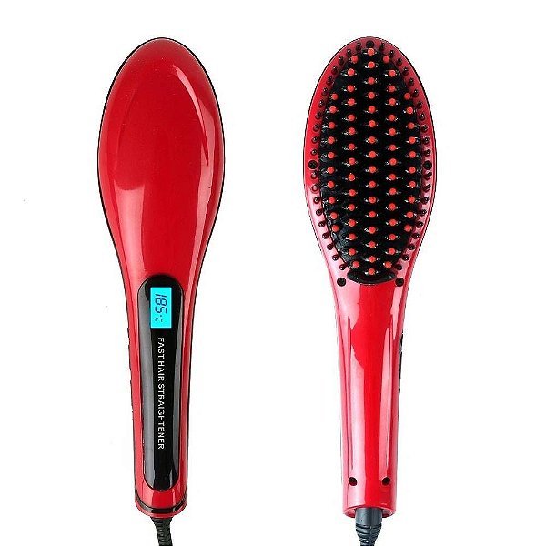 Escova Alisadora  Elétrica fast hair Vermelho (110/220Volt)
