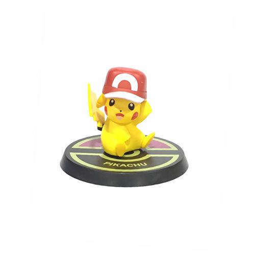 Mini Figure: Pokemon Com Base - Pikachu 5cm.