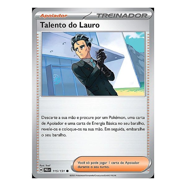 CARD POKEMON TALENTO DO LAURO (115/131) EVOLUÇÕES PRISMATICAS