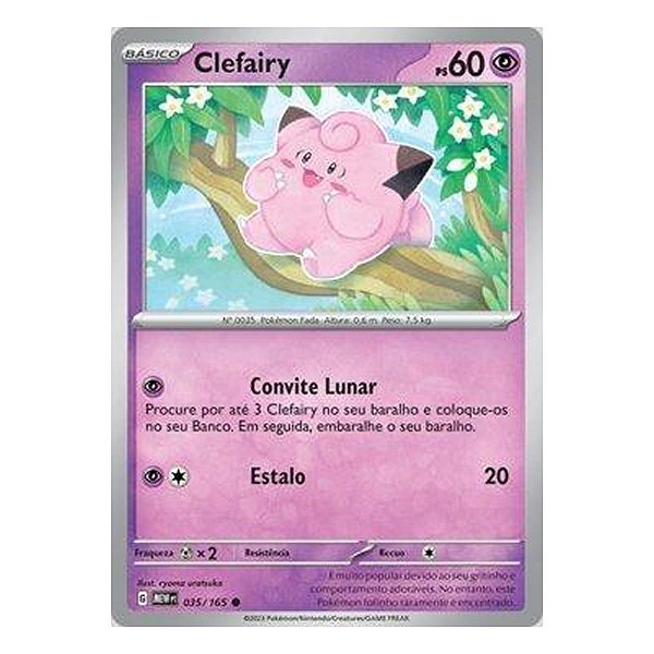 CARD POKEMON CLEFAIRY (035/165) COLEÇÃO 151