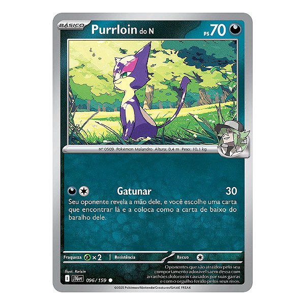 CARD POKEMON PURRLOIN (096/159) AMIGOS DE JORNADA