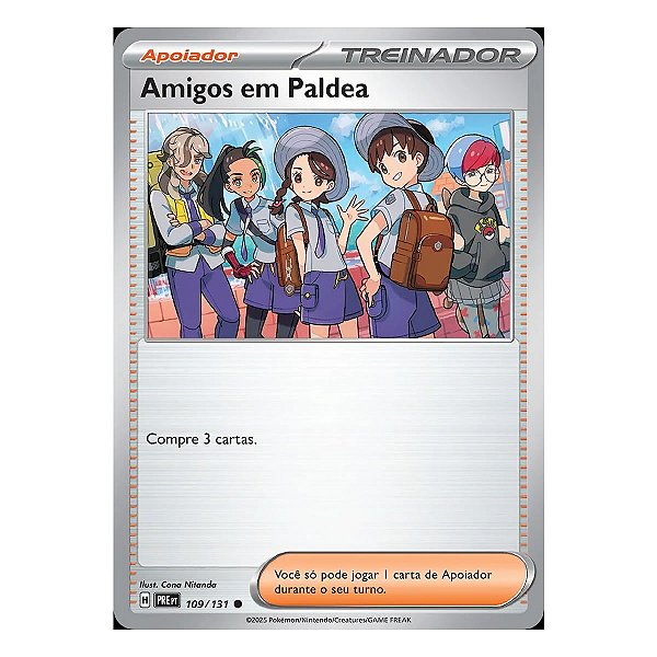 CARD POKEMON AMIGOS EM PALDEA (109/131) REVERSE FOIL EVOLUÇÕES PRISMATICAS