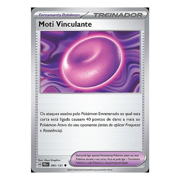 CARD POKEMNON MOTI VINCULANTE (095/131)EVOLUÇÕES PRISMATICAS
