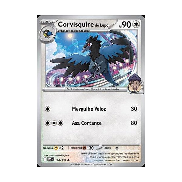 CARD POKEMON CORVISQUIRE (134/159) REVERSE FOIL