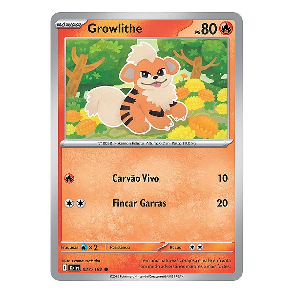 Card Pokemon Growlithe (027/182) Rivais Predestinados