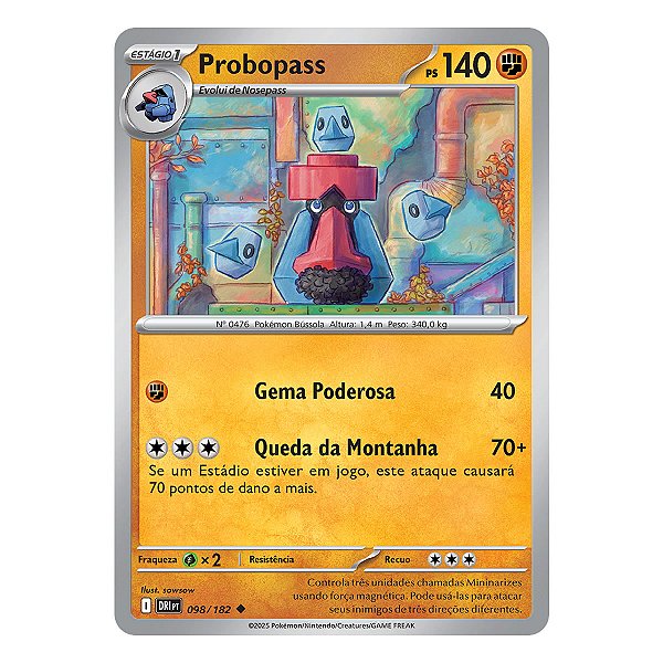 Card Pokemon Probopass (098/182) Reverse Foil Rivais Predestinados