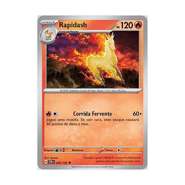 Card Pokemon Rapidash (020/142) Coroa Estelar