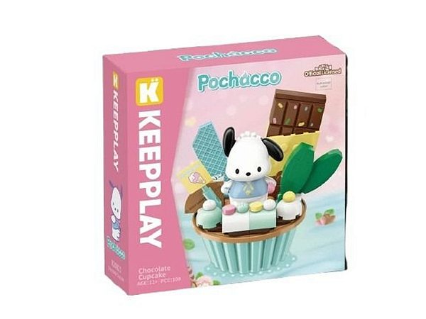 Bloco De Montar Cupcake  Chocolate Pochacco K20821