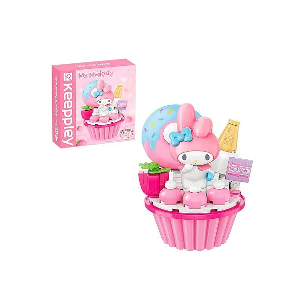 Bloco De Montar Cupcake De Morango My Melody Hello Kitty E Amigos K20814