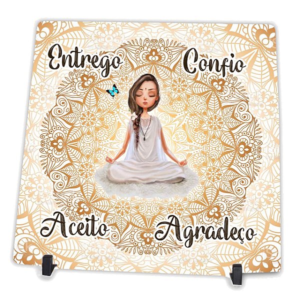 Azulejo Personalizado Entrego Confio Aceito Agradeço