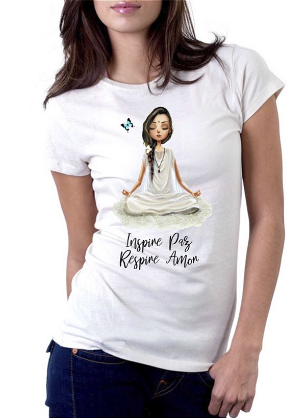 Camiseta Personalizada Inspire Paz Respire Amor