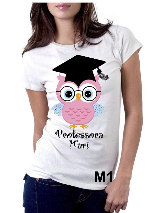 Camiseta Personalizada Dia do Professor- Escolha o Modelo e Informe o Nome