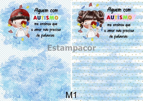 Recortes Personalizados P/  Fazer 2 Necessarie Autismo - Escolha o Modelo e Faça Você Mesma