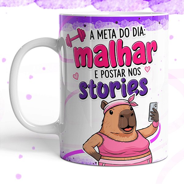 Caneca Personalizada Capivara Fitness Que Adora Malhar - Diversos Modelos