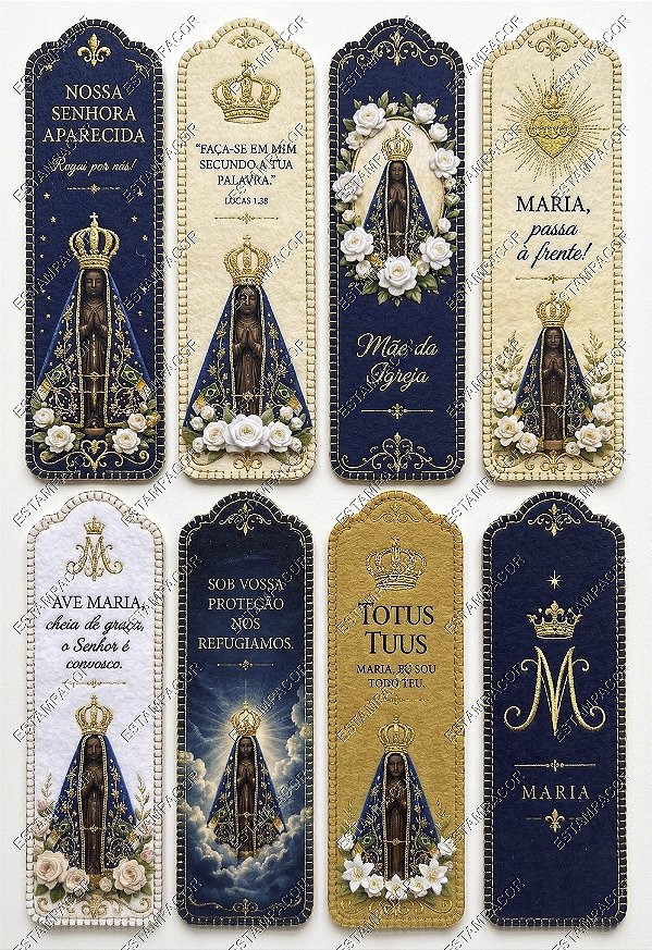 Recortes em FELTRO Sublimado P/ Confecção Lembrancinhas Marcadores de Página Santos Católicos