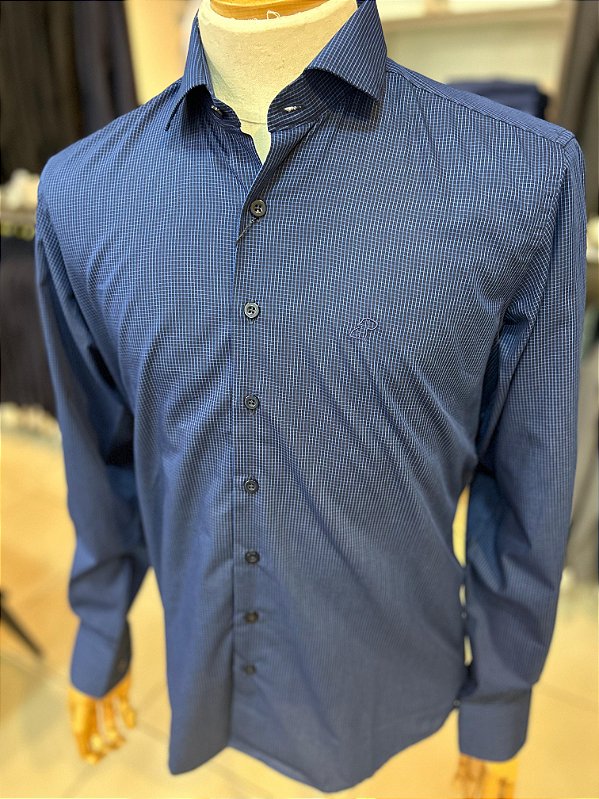 Camisa Quadriculada Azul/Preto VM