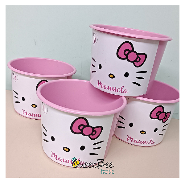 Balde para Pipoca - Hello Kitty