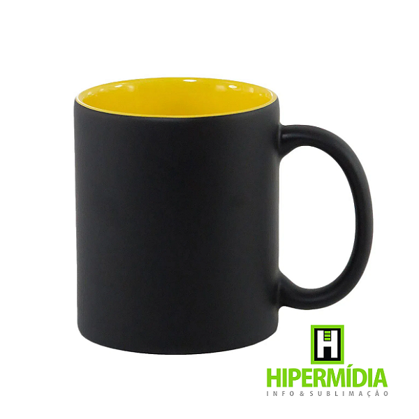 Caneca Magica Brilho Interior Amarelo 325ML