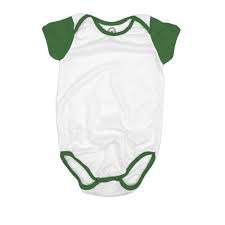 Body Infantil Branco Tam 01 Ano manga verde