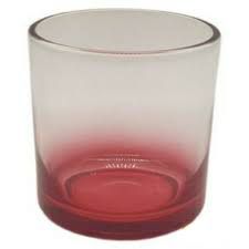 Copo Vidro Whisky Degrade Vermelho