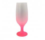 Taça Floripa Degrade Rosa de Vidro  (17cm) 300ml