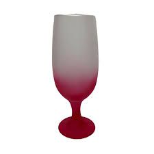 Taça Floripa Degrade Vermelho de Vidro  (17cm) 300ml
