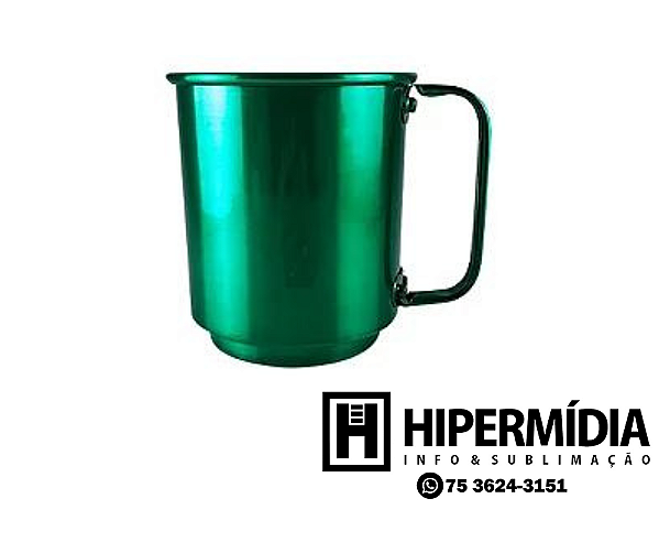 Caneca Alumínio Verde Escuro - 400ml