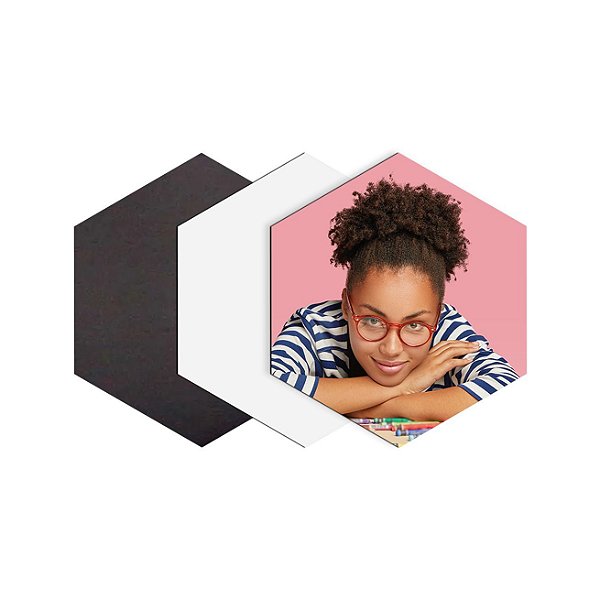 PLACA IMÃ   HEXAGONAL PACOTE C/ 10 UNIDADES