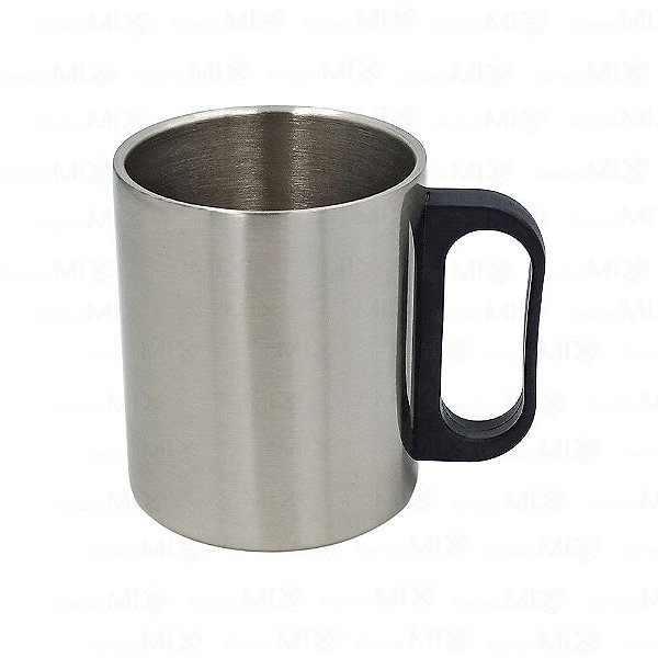 Caneca de Aço Inox para Sublimação com Alça Plástica
