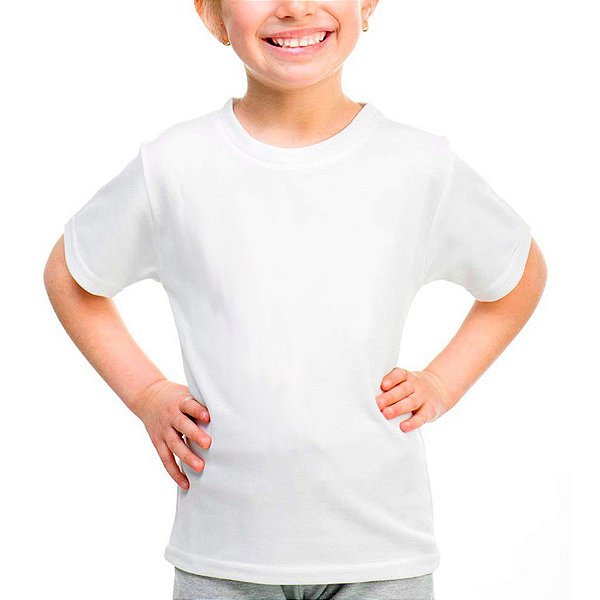 CAMISA INFANTIL  POLIESTER BRANCA 10 ANOS