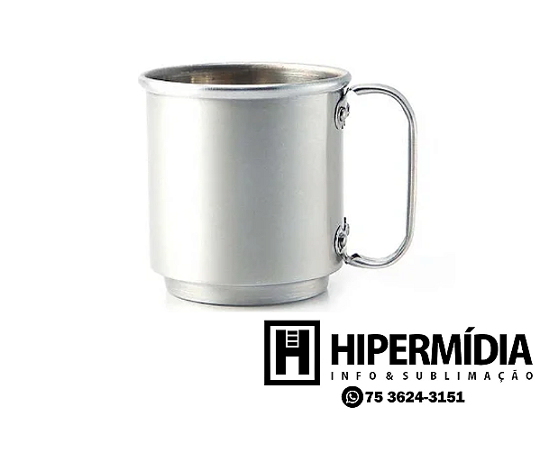 Caneca Alumínio Prata -  400 ml