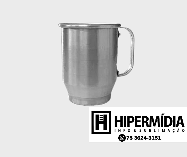 Caneca Alumínio Prata - 500ml