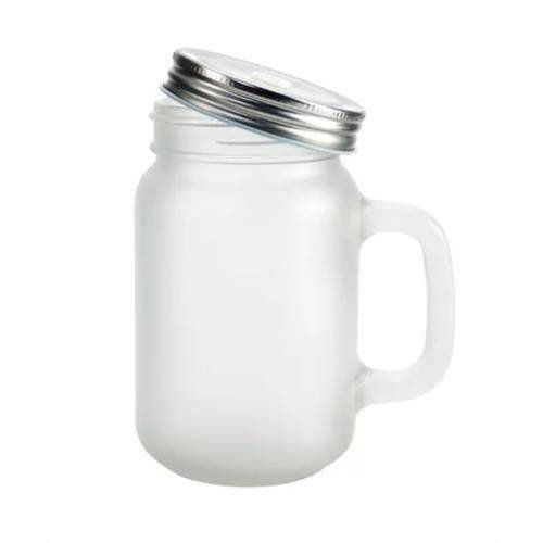 Caneca Mason Jar Jateado - 350ml