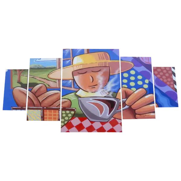 Painel de Parede Retangular em MDF (5 PCS)