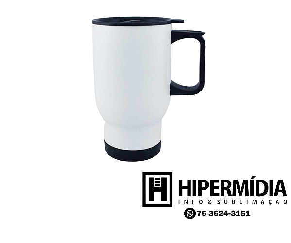 Caneca Automotiva Inox Térmica Branca - 475ml
