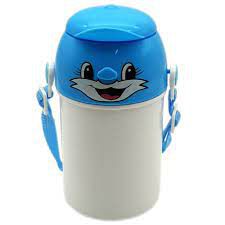 Garrafa de Polímero Infantil com Carinha Azul