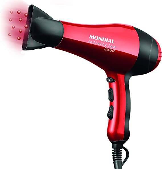 Secador de Cabelos Mondial Infinity 2500 SC-12 SECADOR CABELO-127V-VERMELHO/PRETO
