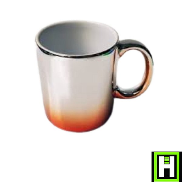 Caneca Espelho Prata Degradê Bronze