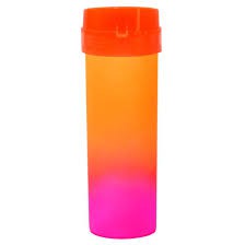 Garrafa Slim Fit Plástica Degradê Tampa Laranja 540ml - Transfer Laser