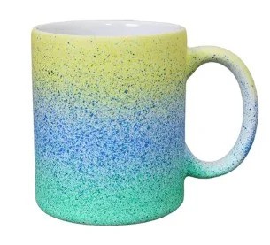 Caneca Porcelana Branca Splash Brasil 300ml