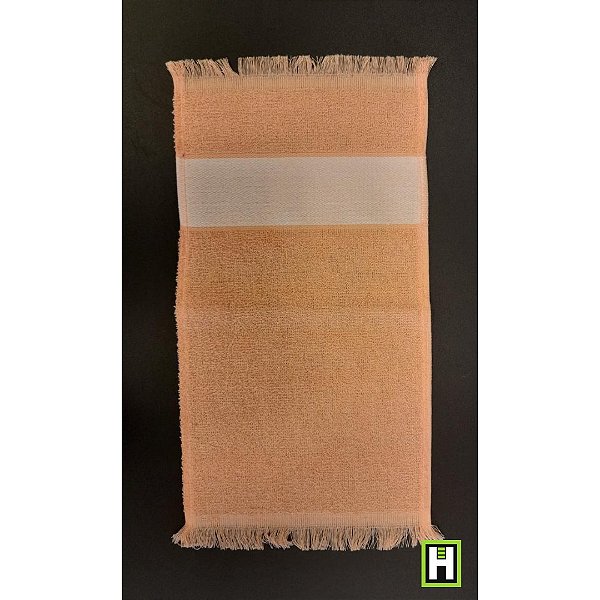 Toalha de Mão 23cm x 33cm c/ Franja na Cor Laranja para Sublimação