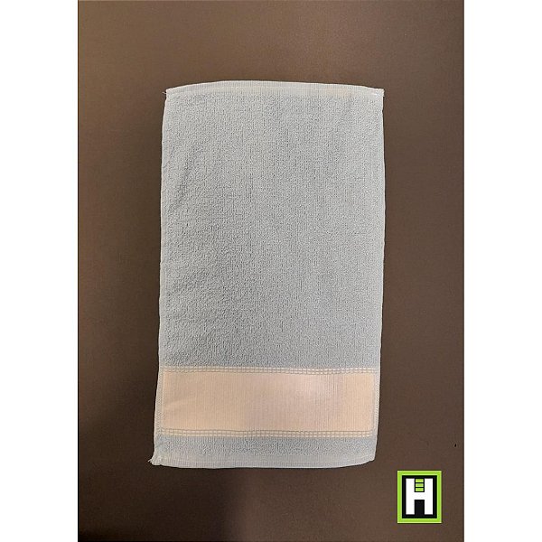 Toalha de Mão 23cm x 38cm na Cor Azul Claro Sublimação