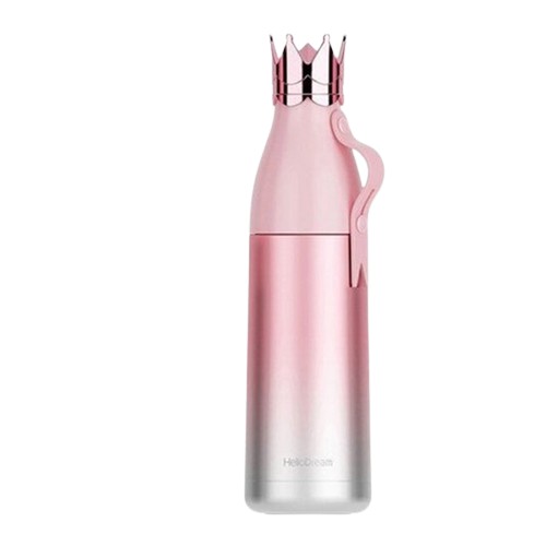 Garrafa Térmica Coroa Inox 350ml Rosa