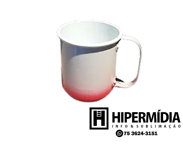 Caneca Alumínio Degradê Rosa - 400 ml