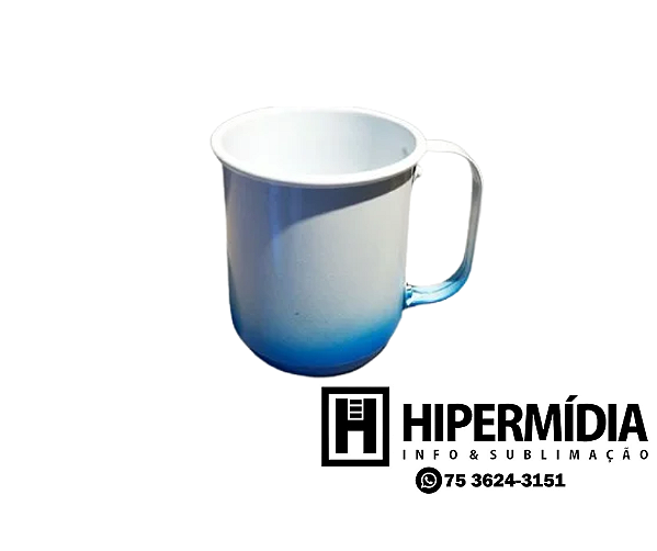 Caneca Alumínio Degradê Azul - 400ml