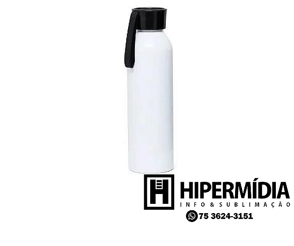 Garrafa Alumínio Sport - Tampa Preta 650ml