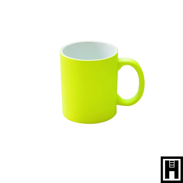 Caneca Neon Amarelo Fosca p/ Sublimação 325ml